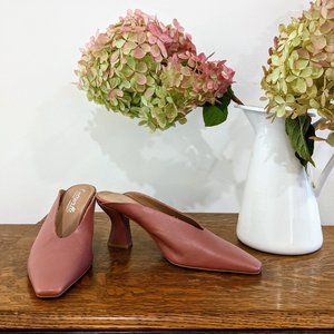 Dusty Rose Leather L'intervalle Mules Size 38 Unworn